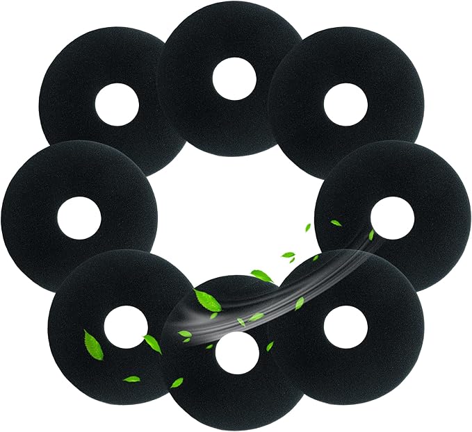 8 Pack Carbon Filters Compatible with Hidden Litter Box, Activated Carbon Filters Fit for Hidden Cat Litter Planters, Eliminate Odor and Controls Moisture on Pet's Body Keep Home Fresh