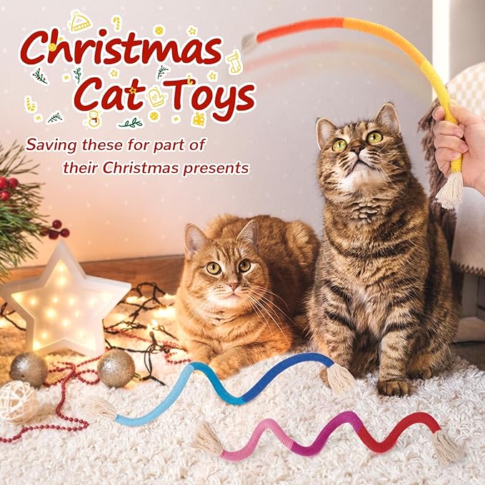 Retro Shaw Cat Toys Chew Rope,3 Pack Catnip Cat Rope Toy for Indoor Kittens,Safe String Cat Teeth Cleaning Toy,Interactive Cat Nip Cat Kicker Toy 23.6 Inches