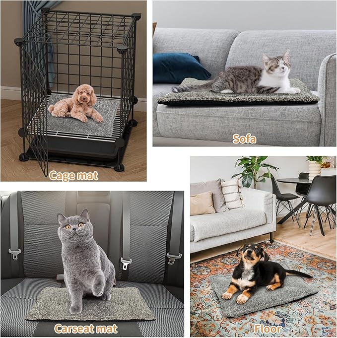 Self-Warming Cat Bed Pad, Self-Heating Cat Bed Mat Thermal Blanket for Indoor Cats & Small Dogs,30x20 inches