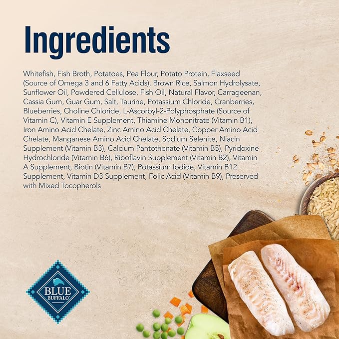 Blue Buffalo True Solutions Perfect Skin & Coat Natural Adult Wet Cat Food, Whitefish 3-oz Cans (24 Count)