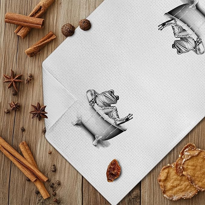 Funny Bathroom Hand Towels,Frog Gifts for Women,Frog Bathroom Decor,16x24 inch