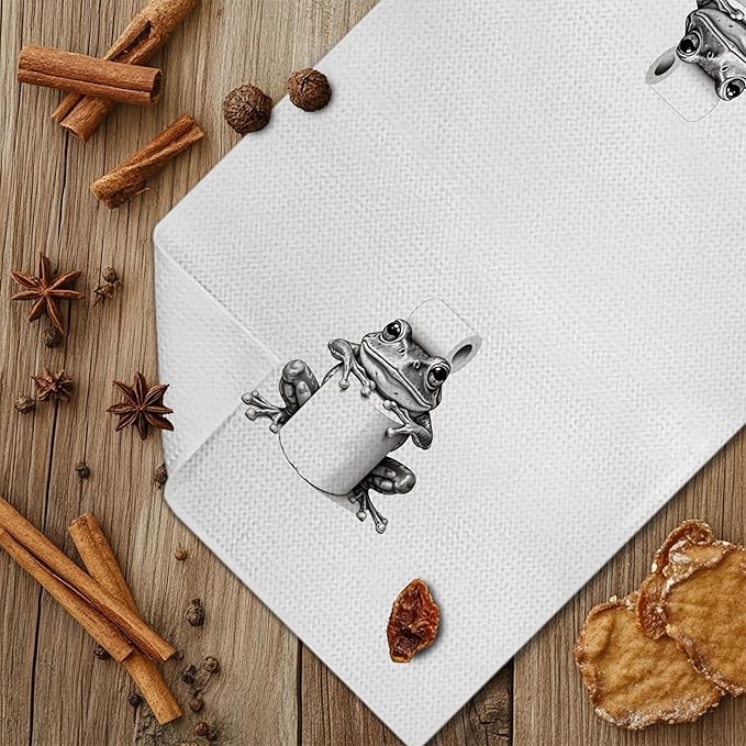 Funny Bathroom Hand Towels,Frog Gifts for Women,Frog Bathroom Decor,16x24 inch