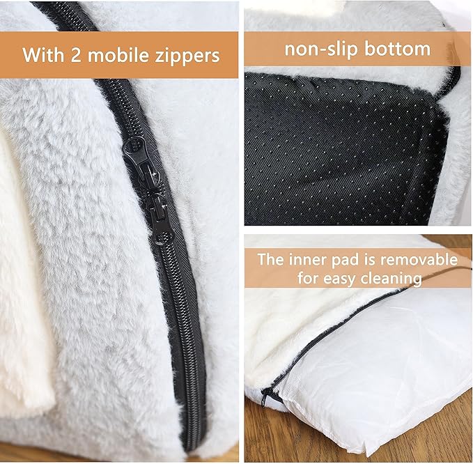 Cat Bed for Indoor Cats,Foldable cat cave,Anti-Slip & Water-Resistant Bottom,cat Houses for Indoor Cats or Small Dogs,Kitten Tent,Rabbit Bed,cat beds & Furniture