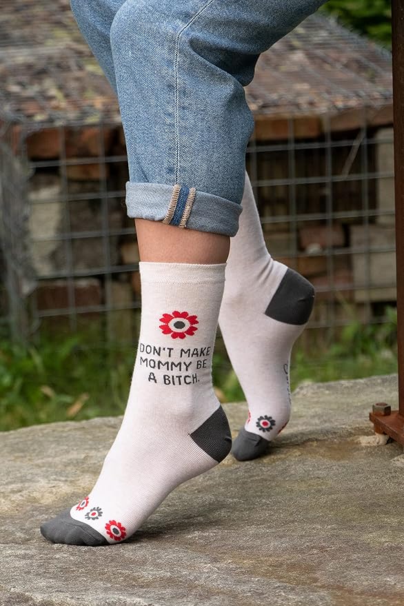 Blue Q Women's Funny Novelty Crazy Crew Socks with Sayings