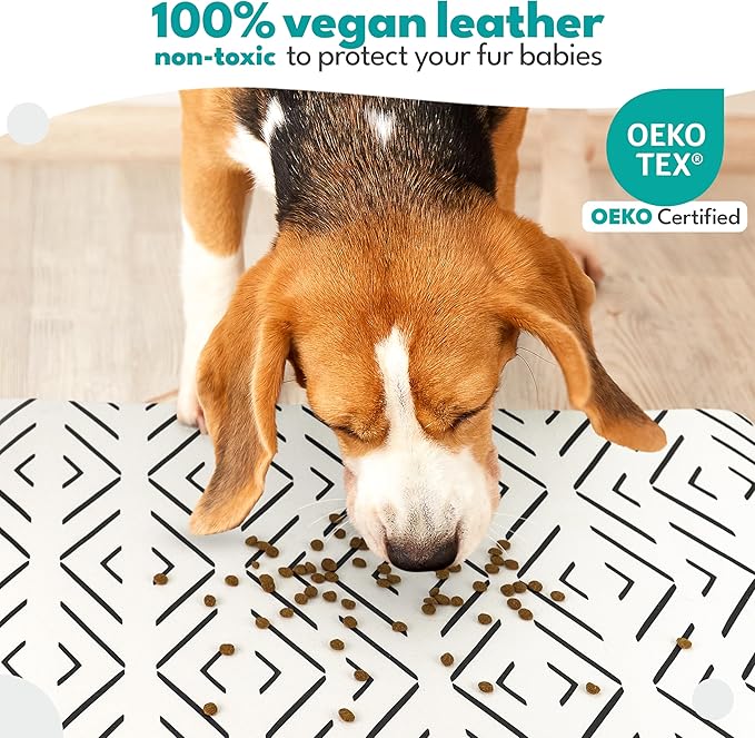 NALALAS Large Pet Mat for Food or Water, Cat & Dog Mat | Waterproof Dog Feeding Mat | Non-Slip Pet Mat for Floors | Easy to Clean