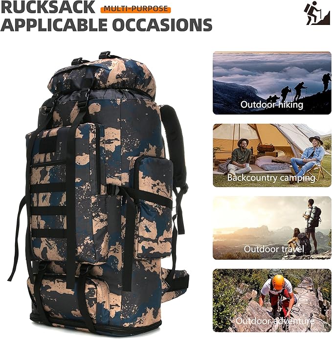 100L Camping Hiking Military Tactical Backpack Outdoor Climbing Sport Bags for Camping,Backpacking