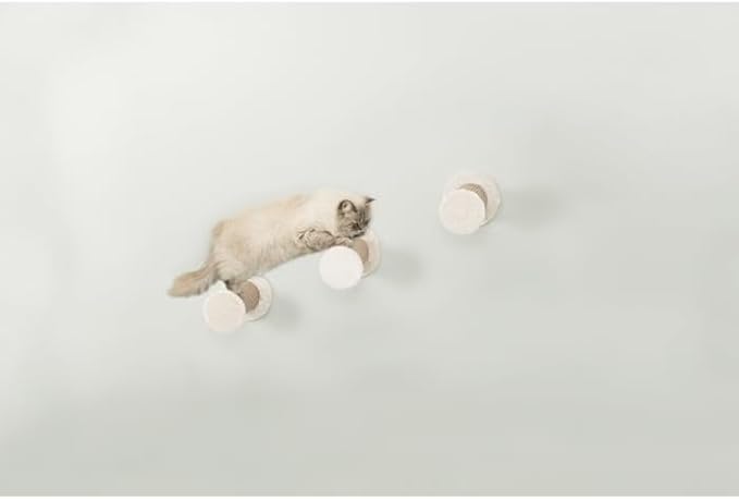 TRIXIE Wall Mount XXL Cat Climbing Steps, Cat Furniture, Scratching Post, 3pcs, Brown