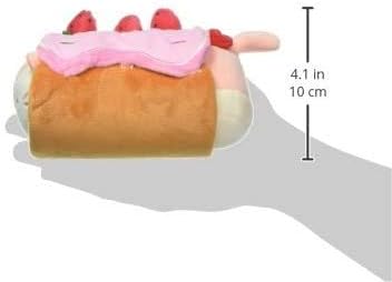 Anirollz Stuffed Animal Plush Toy - Official Roll Blanket Outfitz Doll |Soft, Squishy, Warm, Cute, Comfort, Safe| Strawberry Roll Cake Pillow with Kitty - Birthday Decorations Gift 6" Kittiroll