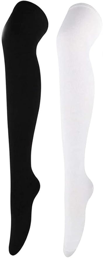 ATHX 6 Pairs Women's High Thigh Socks Striped Over Knee Stocking Leg Warmer High Socks for Daily Wear and Cosplay