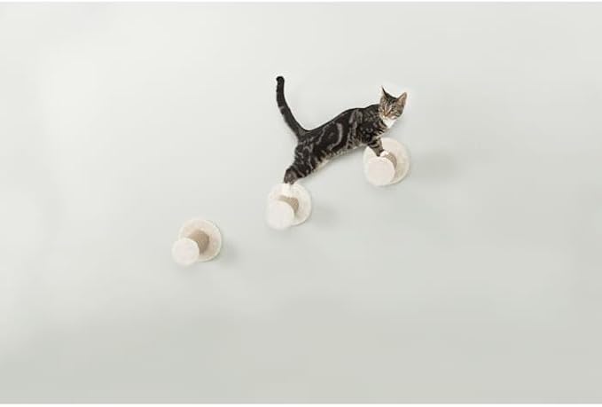 TRIXIE Wall Mount Cat Tree Steps Set | Brown | 3 Steps | Cat Furniture 49915,Large