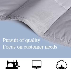 Sivio Weighted Blanket - 100% Cotton Heavy Blanket 7lbs, 41 x 56 inches, Breathable Soft Throw Blanket for Calm Sleeping for Home and School Nap, Solid Grey