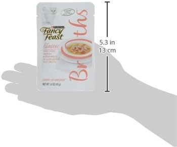 Purina Fancy Feast Lickable Wet Cat Food Broth Topper Complement, Classic With Wild Salmon and Vegetables - (Pack of 16) 1.4 oz. Pouches