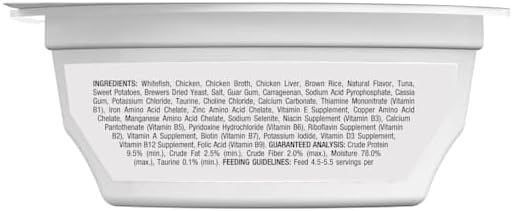 Blue Buffalo Blue Tastefuls Spoonless Singles Whitefish and Tuna Entree Adult Pate Wet Cat Food, 2.6 oz., Case of 10