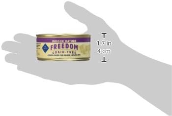 Blue Buffalo Freedom Grain-Free Wet Cat Food, Complete & Balanced Nutrition for Mature Indoor Cats, Made with Natural Ingredients, Chicken Recipe, 5.5-oz. Cans (24 Count)