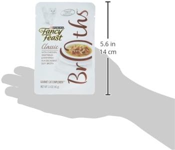 Purina Fancy Feast Lickable Wet Cat Food Broth Topper Classic, Chicken, Vegetables and Whitefish - (Pack of 16) 1.4 oz. Pouches