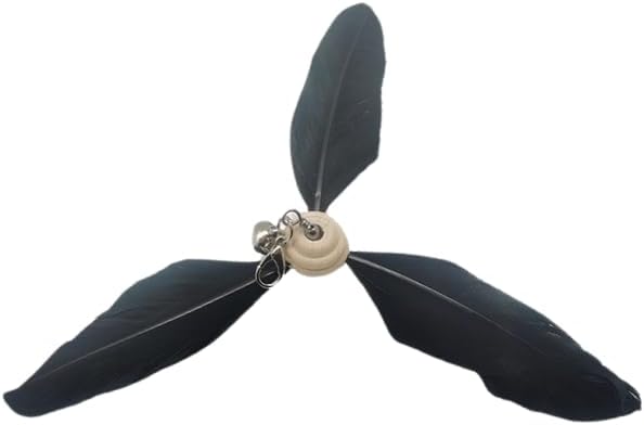 Variety Play Cat Toys Set, 5 Pack, Refills for Cat Wand Toys, Cat Fishing Poles, Spring Wires, Door/Wall Hang Ropes. 2 Bird Cat Toys, 2 Feather Cat Toys & Windmill - Bells & Easy Clip-On