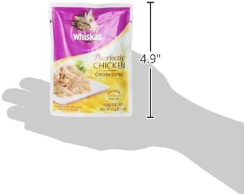 WHISKAS PURRFECTLY Chicken Wet Cat Food Chicken Entree Flavor 3 Ounces (Pack of 24)