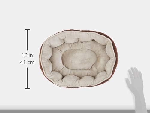 Pet Craft Supply Cat Bed for Indoor Cats - Kitten Bed - Machine Washable - Ultra Soft - Self Warming - Refillable Catnip Pouch, 5 Inch, Brown