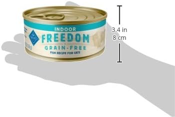 Blue Buffalo Freedom Grain-Free Adult Wet Cat Food, Complete & Balanced Nutrition for Indoor Cats, Made with Natural Ingredients, Fish Recipe, 5.5-oz Cans (24 Count)