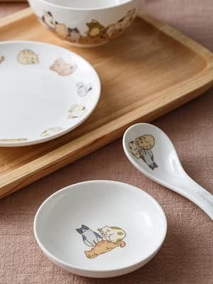 6pcs Ceramic Cat Appetizer Plates Sauce Dishes Dessert Dishes Seasoning Dishes