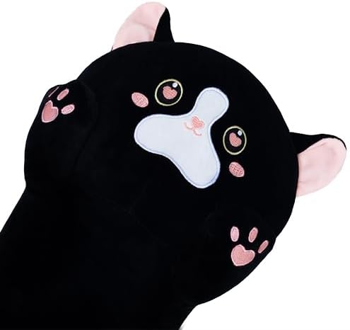 Long Cat Plush Body Pillow, Cute Cat Plush Toy Pillows with Wings, Stuffed Animals Kitten Soft Plushies Gifts for Kids Girls Girlfriend(AngelCat Pink, 27.6in/70cm)