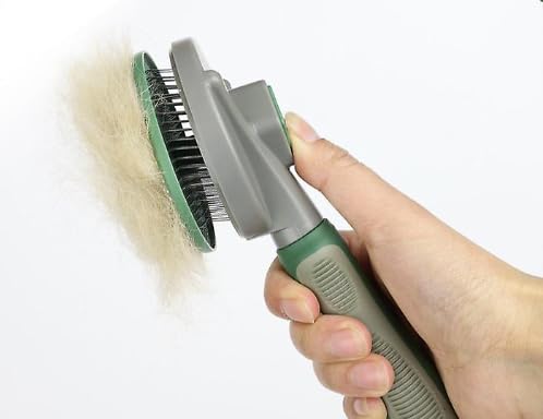 Pet Grooming Tool Needle Brush, Self Cleaning Slicker Brushes for Pet Grooming, Remove Undercoat, Shedding Hair from Long or Short Hair Pro.