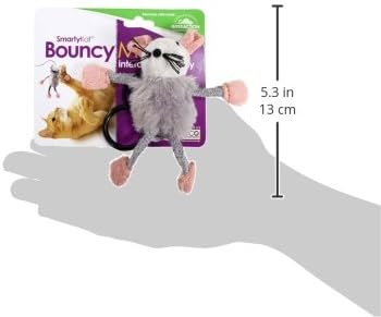SmartyKat Bouncy Mouse Bungee Dangler Plush Cat Toy - Randomly Selected Color, One Size
