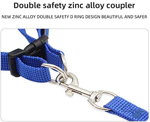 Comfort Step-in Cat Dog Harness and Leash Set for Puppies Cats Kitty Escape Proof Pet Vest Harnesses for Small Animals Rabbit/Mouse/Cats (M:3-4.5KG, Blue)