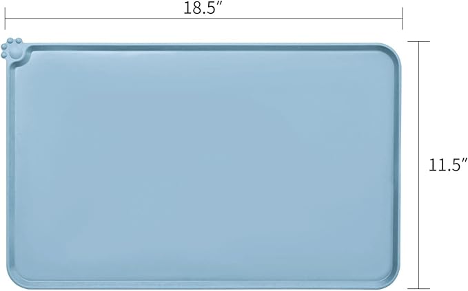 AUDWUD Silicone Waterproof Pet Feeding Mats,Anti Slip Bowl Pad,Dog Mat for Food and Water