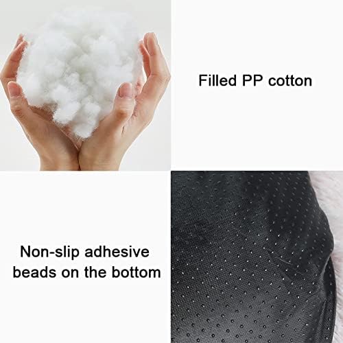 Cat Beds for Indoor Cats - Cat Bed Washable 24 inches, Dog Beds for Small Medium Dogs, Anti Anxiety Round Fluffy Plush Faux Fur Cat Bed, Thick Bottom (Dark, Large)