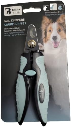 Baxter & Bella Stainless Steel Nail Clippers for Pets. (Large Dog Nail Trimmer (Curve))