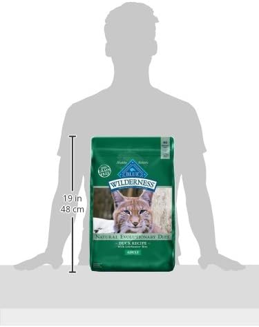 Blue Buffalo Wilderness Duck Supports Health and Wellness High-Protein & Grain-Free Healthy Adult Dry Cat Food 11 lbs.