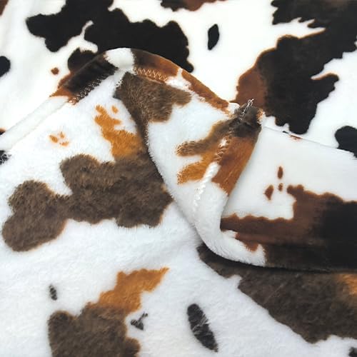 Cow Print Blanket | Soft Cozy Plush Fleece Western Cow Blankets Stuff | Couch Sofa Bed Cow Blankets Throws | Girls Boys Gifts Teens Adults Birthday Valentine's Day Gift 50"x60" Black Brown