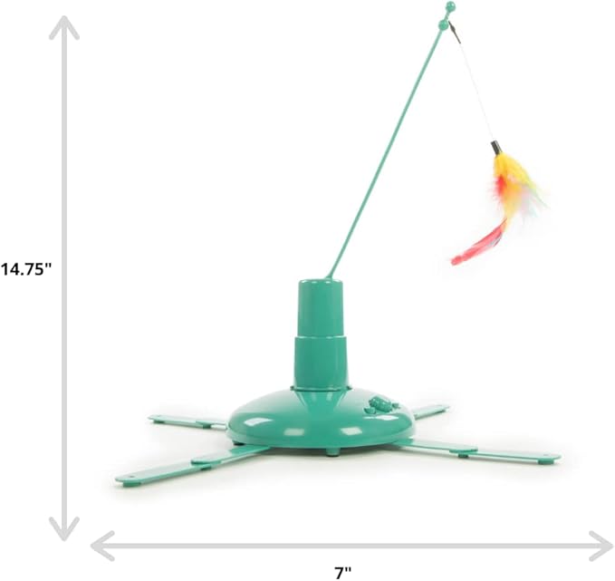 SmartyKat Loco Motion Electronic Motion Teaser Wand Cat Toy, Battery Powered - Blue, One Size