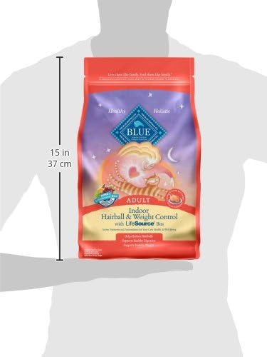 Blue Buffalo Tastefuls Adult Dry Cat Food for Weight Management & Hairball Control, Made in the USA with Natural Ingredients, Chicken Recipe, 7-lb Bag