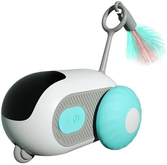 PawPetsLove -Robotic Interactive Cat Mouse Toys for Indoor Cats Exercise Toys for All Breeds Easily Glides on Rugs and Over Cords (Rechargeable)