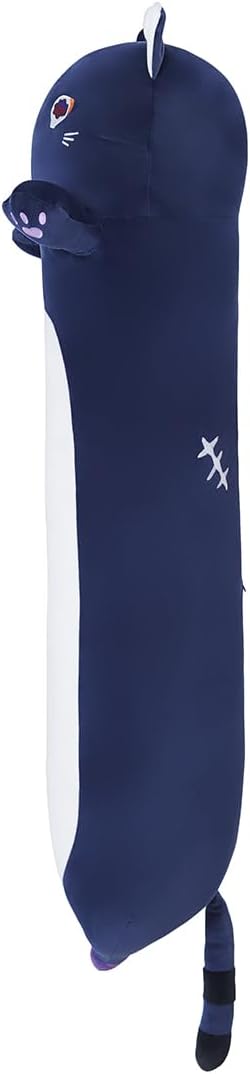 Cat Plush Body Pillow, Cute Cat Long Stuffed Animals Soft Cat Plushies, Purple Kitten Plush Toys for Kids Girlfriend(110cm/43.3inch)