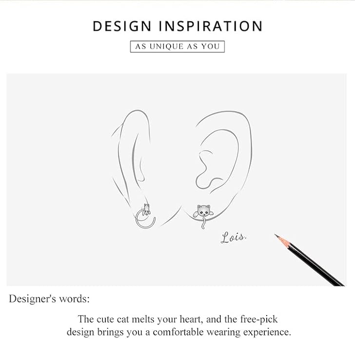 BISAER 925 Sterling Silver Half Huggie Hoop Earrings Cute Cat Dog Panda Animal Earrings for Women Jewelry Gifts