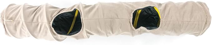 Velvet Fabric - Foldable/Collapsible - 55x8.66 Inches Cat Tunnel (Silver Gray)