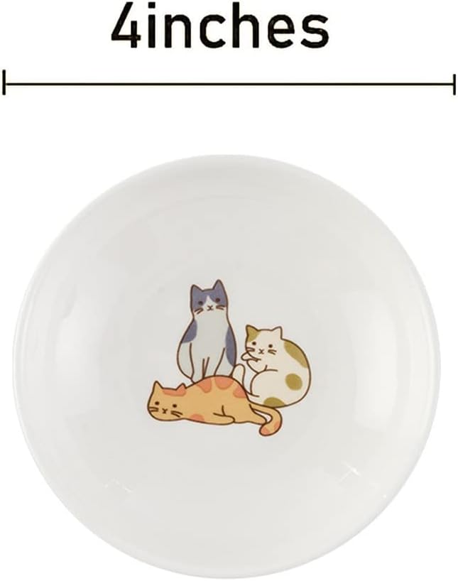 6pcs Ceramic Cat Appetizer Plates Sauce Dishes Dessert Dishes Seasoning Dishes