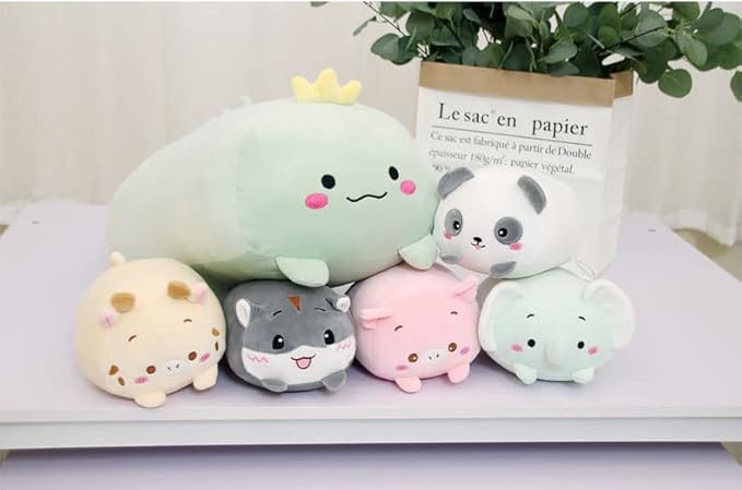 Cute Plush Panda Stuffed Squishy Animal Panda Cylindrical Body Panda Pillow,Super Soft Panda Hugging Toy Pillow Kids Kawaii Sleeping Panda Pillow Gifts for Bedding Decor or Home Decor 8-Inch