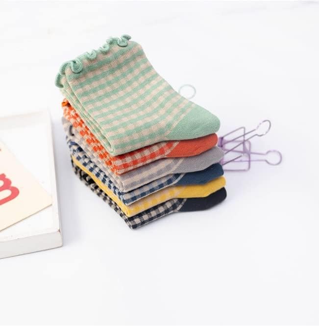 Benefeet Sox Womens Girls Ruffle Crew Socks Novelty Cute Frilly Dress Socks Cotton Lettuce Trim Turn-Cuff High Ankle Sock