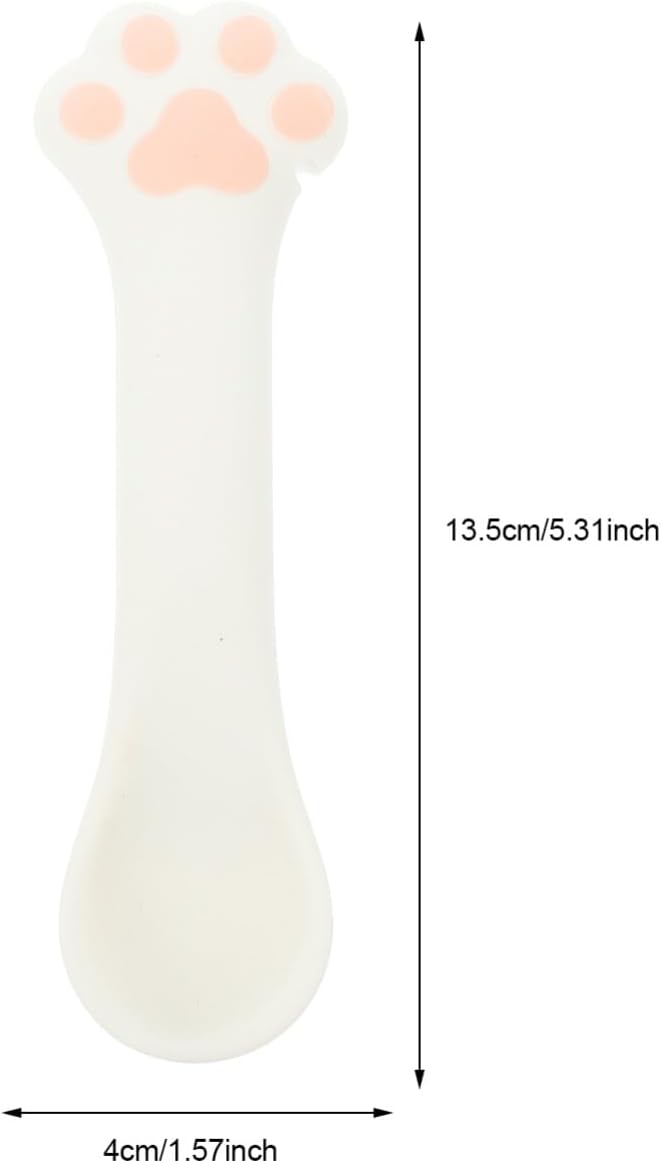 Mipcase Cat Food Mixing Spoon Silicone Dog Cat Food Spoon Cat Paw Design Multi- Functional Pet Food Can Spoon Manual Can Opener Dog Wet Food Spoon Cat Feeding Scoop Cat Canned Food Lid