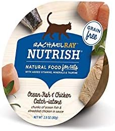 Rachael Ray Nutrish Natural Wet Cat Food, Ocean Fish & Chicken Catch-iatore Recipe, 2.8 Ounce Cup (Pack of 24), Grain Free