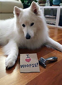 De Shedding Tool for Grooming Dogs & Cats * The WOOFIE Wand * The Original Chrome Dog Comb is Stainless Steel Handled Shedding Brush