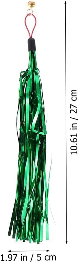 LUOZZY 8 Pcs Cat Teaser Wand Replacement with Bell Metallic Foil Tassel Cat Wand Toys Interactive Catcher Teaser for Pet, Random Color