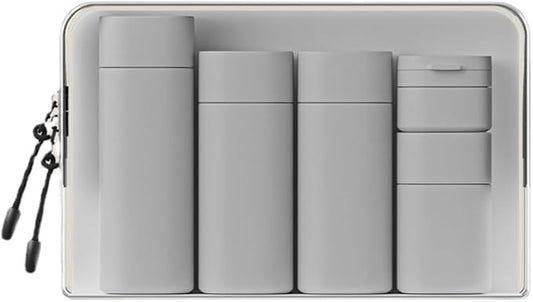 5pcs Travel Cream Dispenser Bottles Set Travel Bottles Toiletry Containers Set, TSA Approved, Travel Essentials