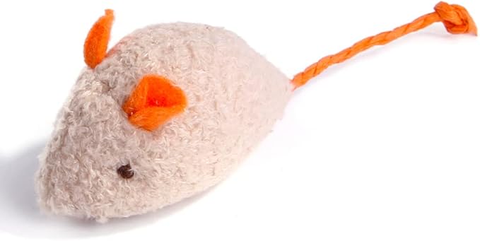 Q.Y.HOME Cat Toy Interactive Toy Plush Mouse Shaped Toy - (3 Pack),Small Breeds