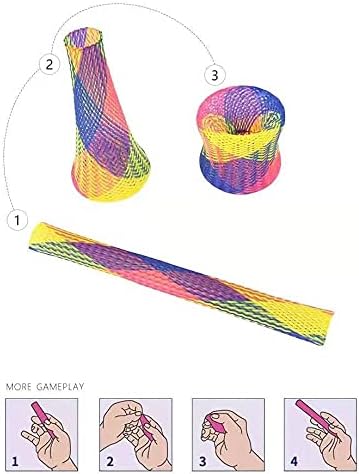 ISMARTEN 35 Pack Cat Spring Toys Set, Colorful Cat Spring Toy and Cat Spring Tube Toy, Interactive Cat Toy for Indoor Cats, Colorful Cat Plastic Coil for Kittens to Swat, Bite, Hunt (Random Color)