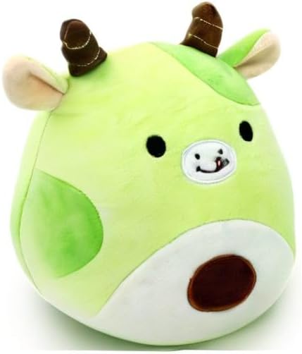 Avocado Cow Plush Toy Pillow Cute Stuffed Animal Soft Plushie Doll Gift for Kids Boys Girls Green 12 inch